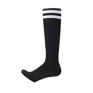 Floso Mens Striped Hockey Socks (Pack of 3) / Black